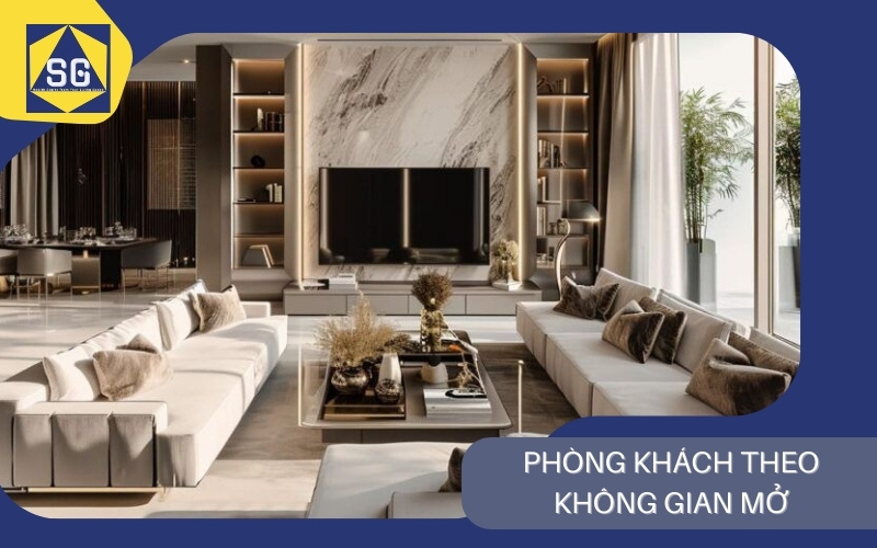 Phòng khách rộng 16m2
