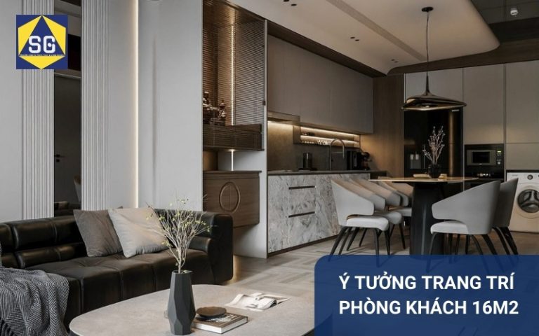 27+ Mẫu thiết kế phòng khách 16m2 đẹp hiện đại - sgcons