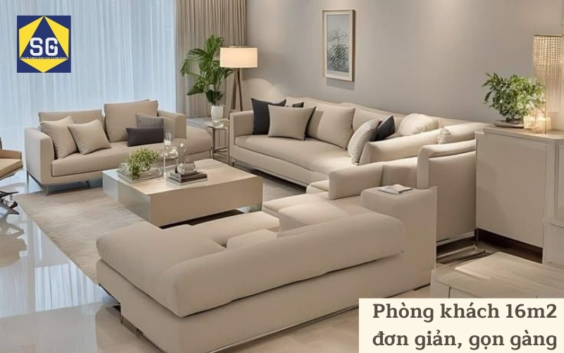 Thiết kế phòng khách 16m2