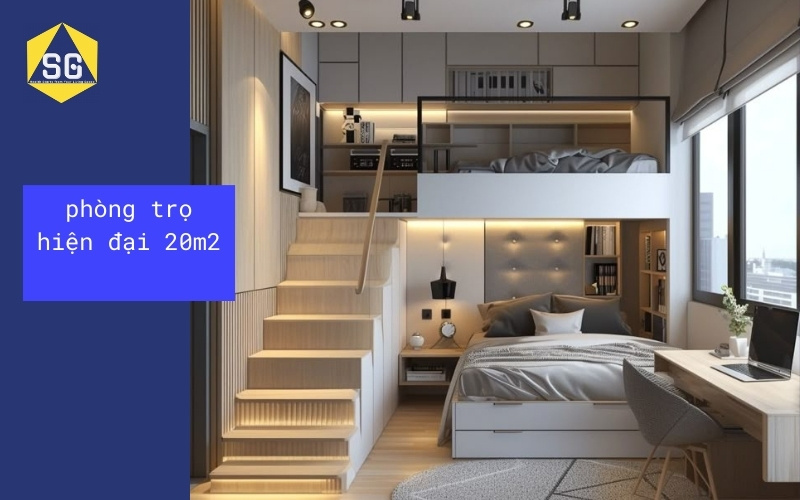 Thiết kế phòng trọ hiện đại