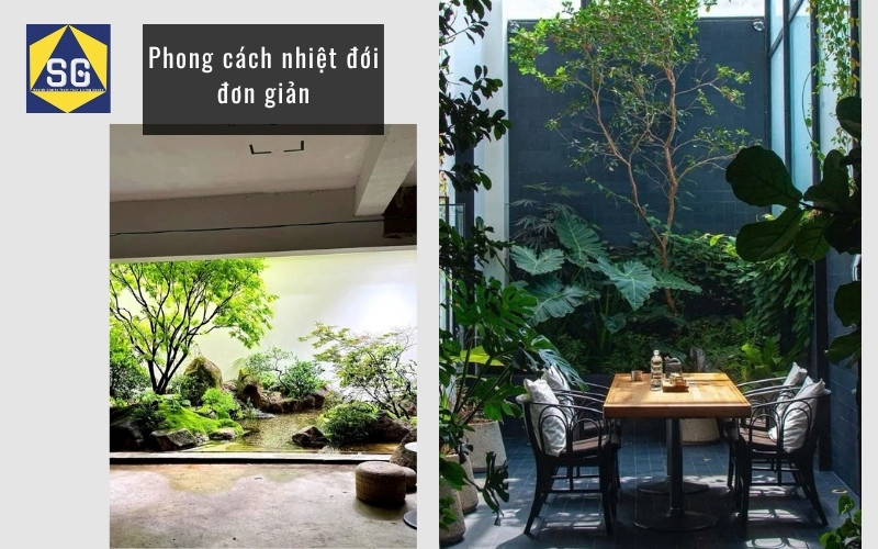 Tiểu cảnh giếng trời đơn giản