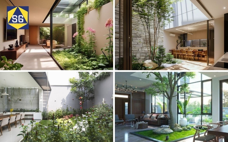 Tiểu cảnh giếng trời đơn giản