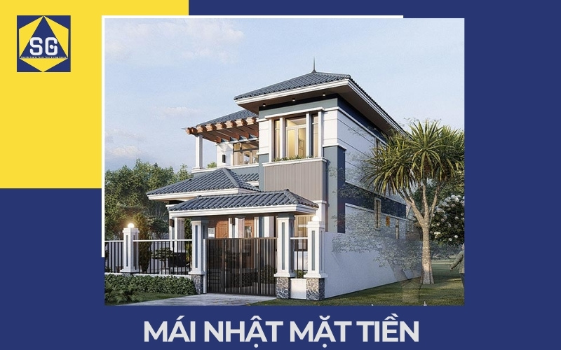 Mẫu nhà 2 tầng mặt tiền 8m hiện đại