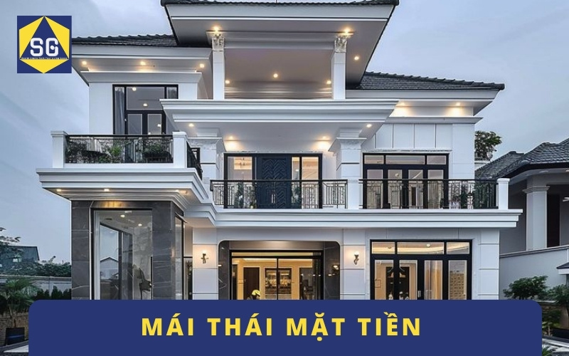 Mẫu nhà 2 tầng mặt tiền 8m hiện đại
