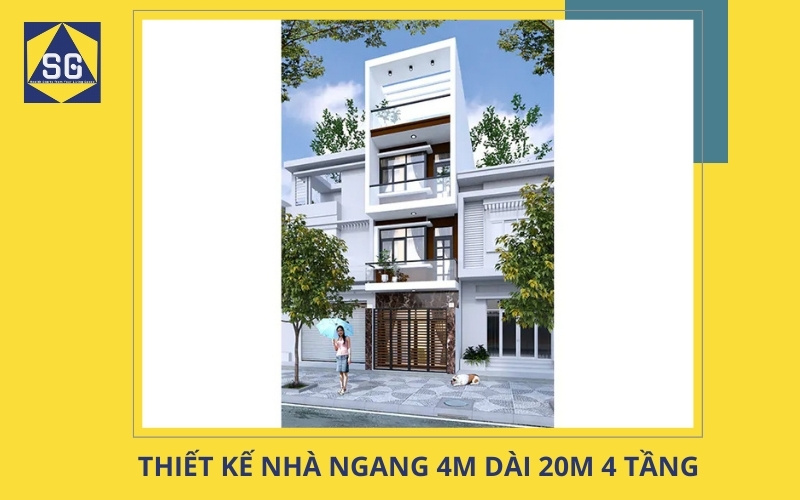 Mẫu nhà ngang 4m dài 20m Mẫu nhà ngang 4m dài 20m