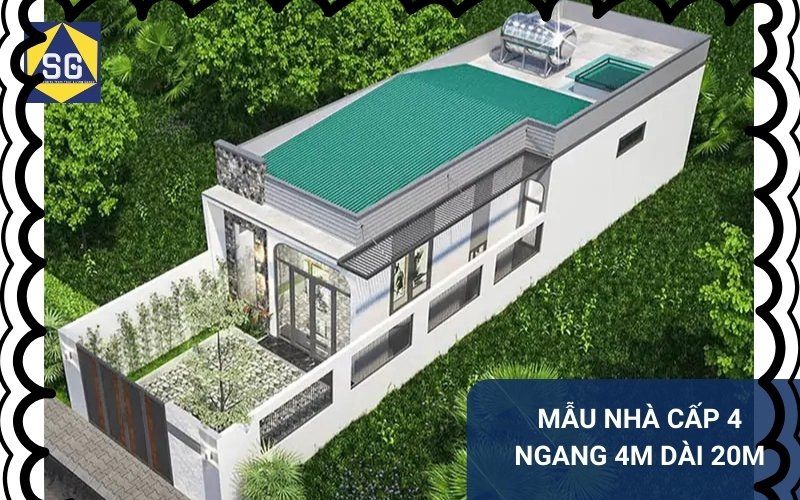 Mẫu nhà ngang 4m dài 20m Mẫu nhà ngang 4m dài 20m