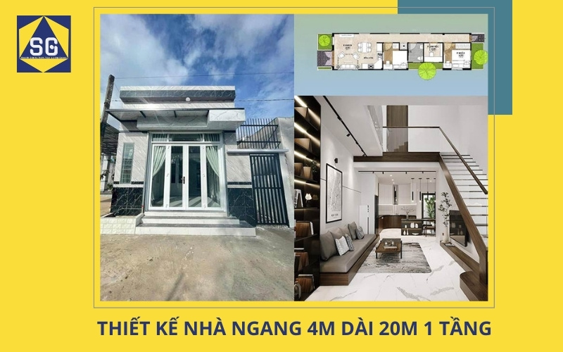 Mẫu nhà ngang 4m dài 20m Mẫu nhà ngang 4m dài 20m