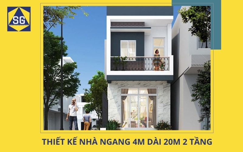Mẫu nhà ngang 4m dài 20m Mẫu nhà ngang 4m dài 20m
