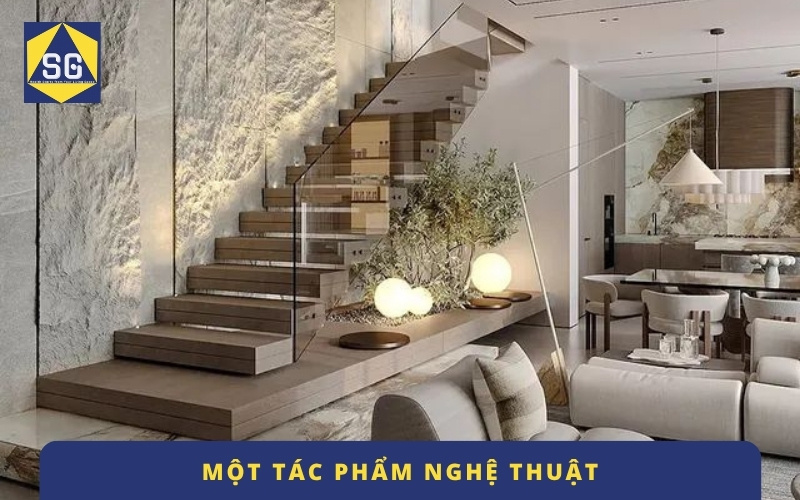 Cầu thang nhà lệch tầng đẹp Cầu thang nhà lệch tầng đẹp
