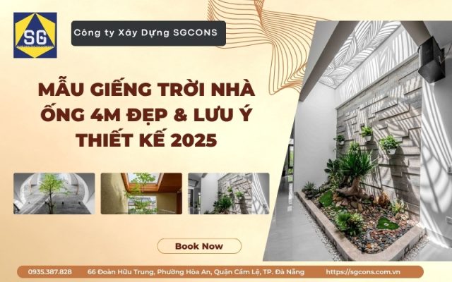 Giếng trời nhà ống 4m