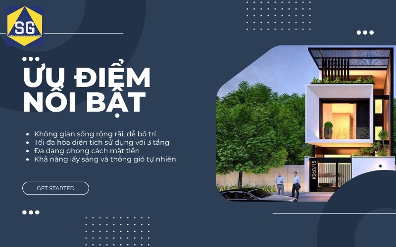 mặt tiền nhà phố 6m 3 tầng