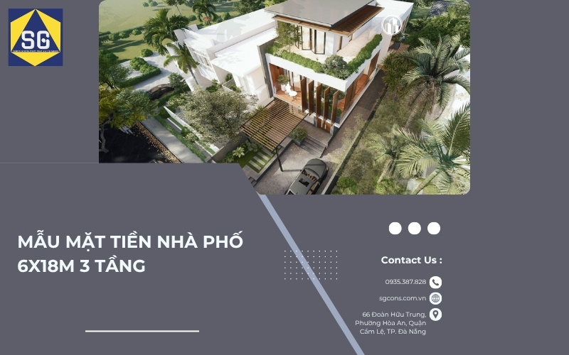mặt tiền nhà phố 6m 3 tầng