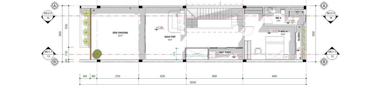 mẫu nhà 5x20 3 tầng mẫu nhà 5x20 3 tầng