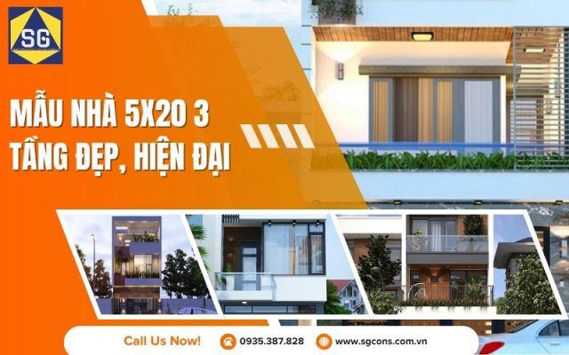 mẫu nhà 5x20 3 tầng
