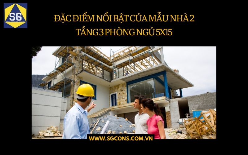 nhà 2 tầng 3 phòng ngủ 5x15