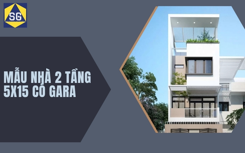 nhà 2 tầng 3 phòng ngủ 5x15