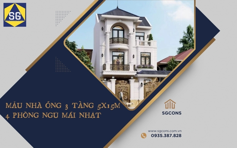 nhà ống 3 tầng 5x15m 4 phòng ngủ nhà ống 3 tầng 5x15m 4 phòng ngủ
