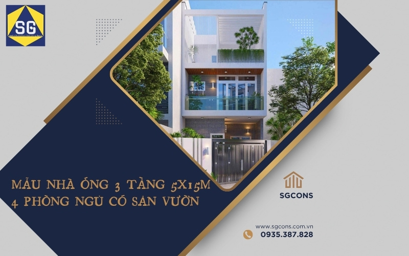 nhà ống 3 tầng 5x15m 4 phòng ngủ nhà ống 3 tầng 5x15m 4 phòng ngủ