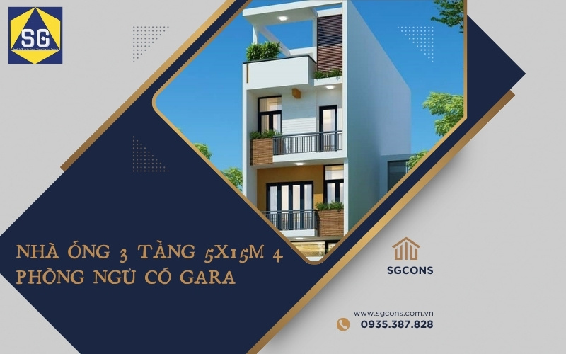 nhà ống 3 tầng 5x15m 4 phòng ngủ nhà ống 3 tầng 5x15m 4 phòng ngủ