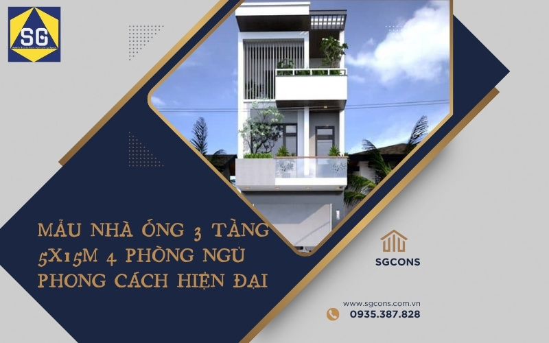 nhà ống 3 tầng 5x15m 4 phòng ngủ nhà ống 3 tầng 5x15m 4 phòng ngủ