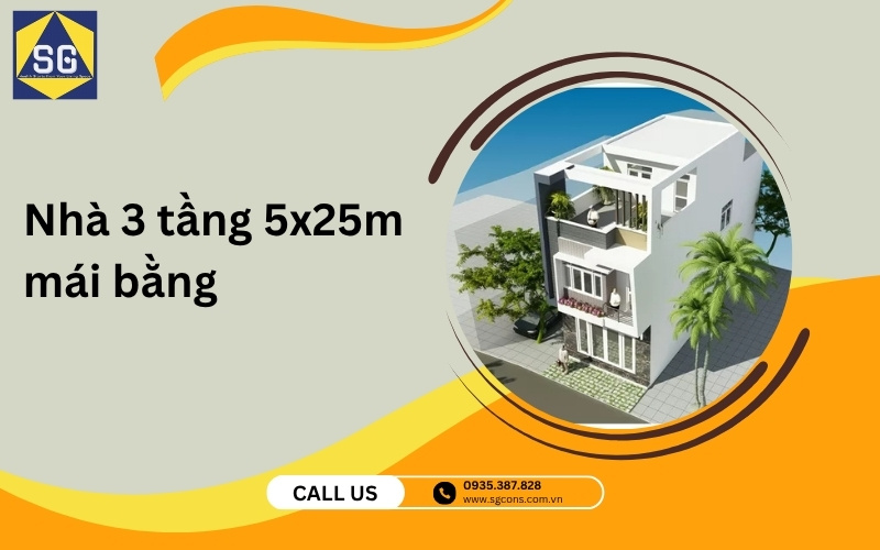 Thiết kế nhà 3 tầng 5x25m Thiết kế nhà 3 tầng 5x25m