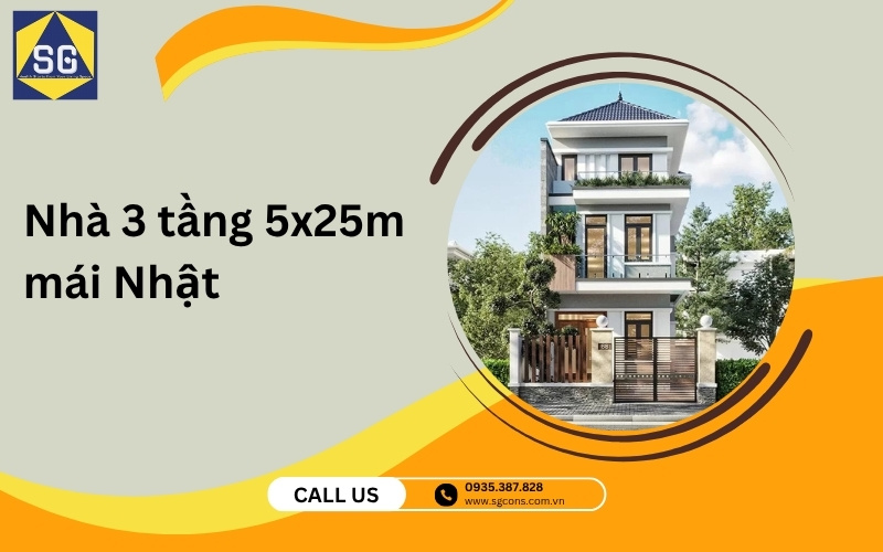Thiết kế nhà 3 tầng 5x25m Thiết kế nhà 3 tầng 5x25m