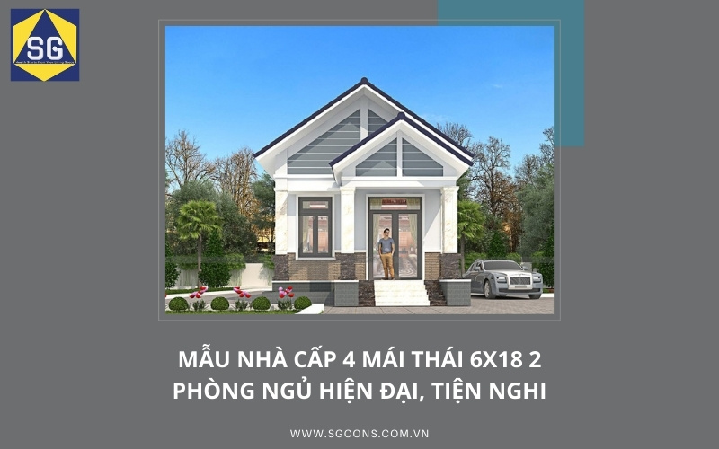 nhà cấp 4 mái thái 6x18 nhà cấp 4 mái thái 6x18