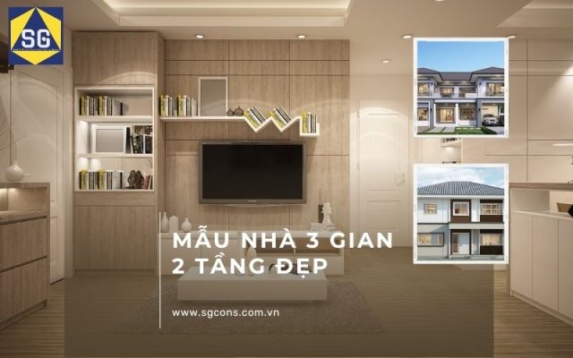 Mẫu Nhà 3 Gian 2 Tầng Đẹp