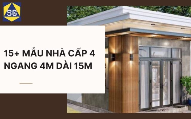 mẫu nhà cấp 4 ngang 4m dài 15m