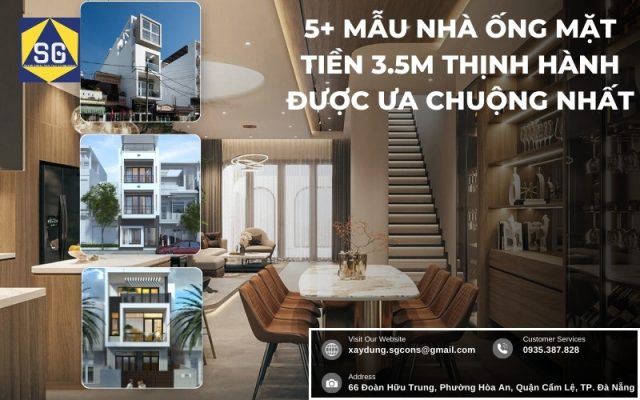 Mẫu nhà ống mặt tiền 3.5m