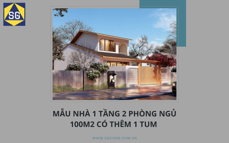 nhà 1 tầng 2 phòng ngủ 100m2