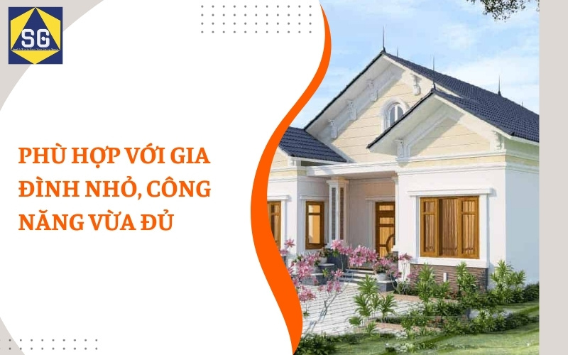 nhà 1 tầng 2 phòng ngủ 100m2