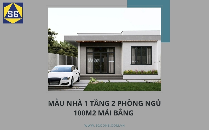 nhà 1 tầng 2 phòng ngủ 100m2