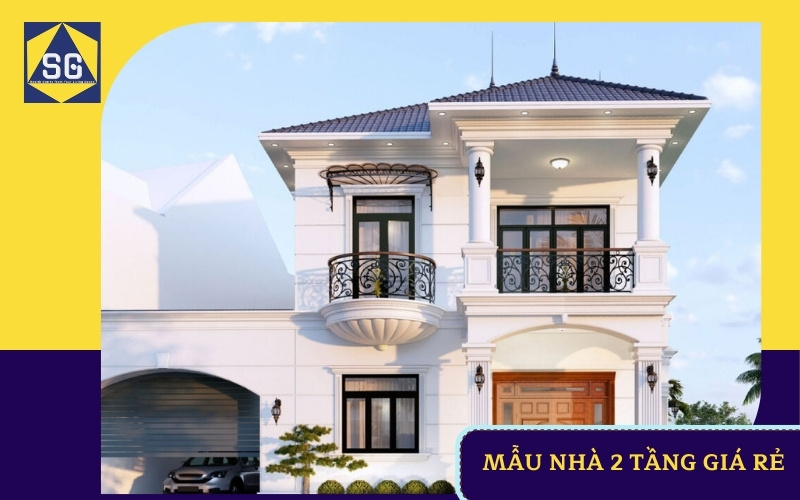 Thiết kế nhà đẹp 2 tầng 7x16m Mẫu nhà 2 tầng giá rẻ 7x16m