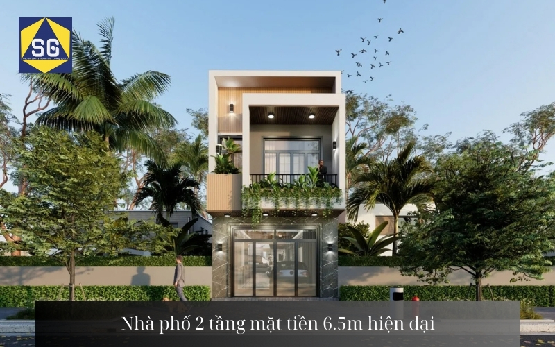 Mẫu nhà 2 tầng mặt tiền 6.5m Mẫu nhà 2 tầng mặt tiền 6.5m
