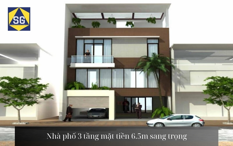 Mẫu nhà 2 tầng mặt tiền 6.5m Mẫu nhà 2 tầng mặt tiền 6.5m