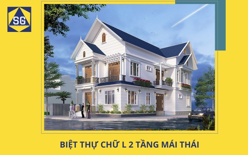 Mẫu nhà biệt thự 2 tầng hình chữ l Mẫu nhà biệt thự 2 tầng hình chữ l