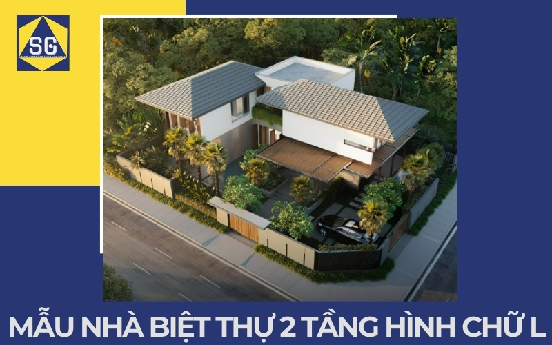 Mẫu nhà biệt thự 2 tầng hình chữ l Mẫu nhà biệt thự 2 tầng hình chữ l