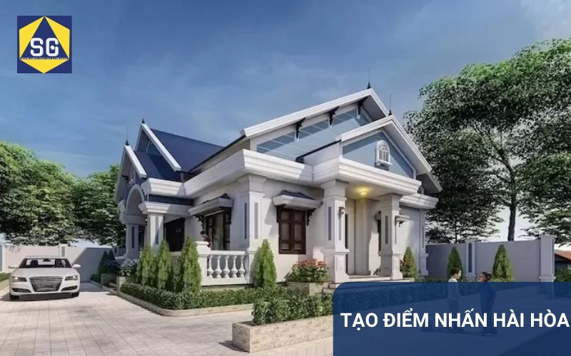 Mẫu nhà cấp 4 gác lửng mái thái đẹp