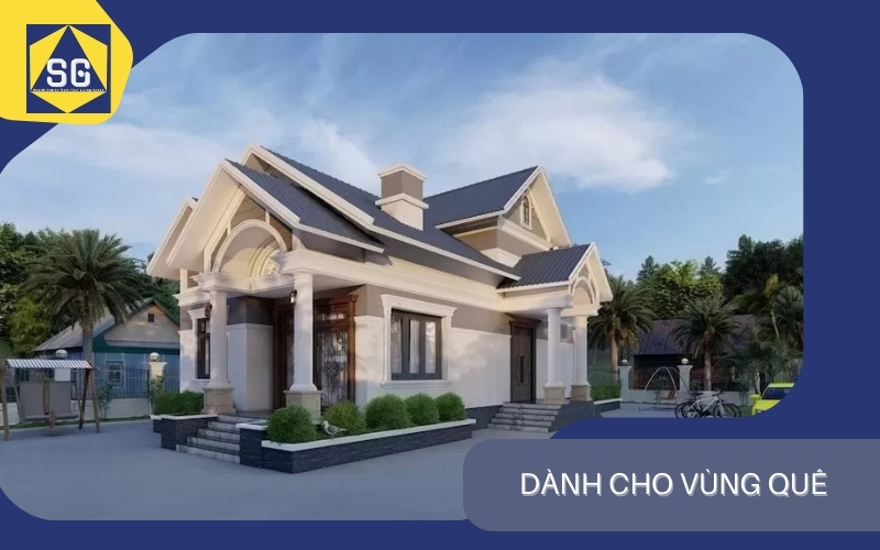 Mẫu nhà cấp 4 gác lửng mái thái đẹp