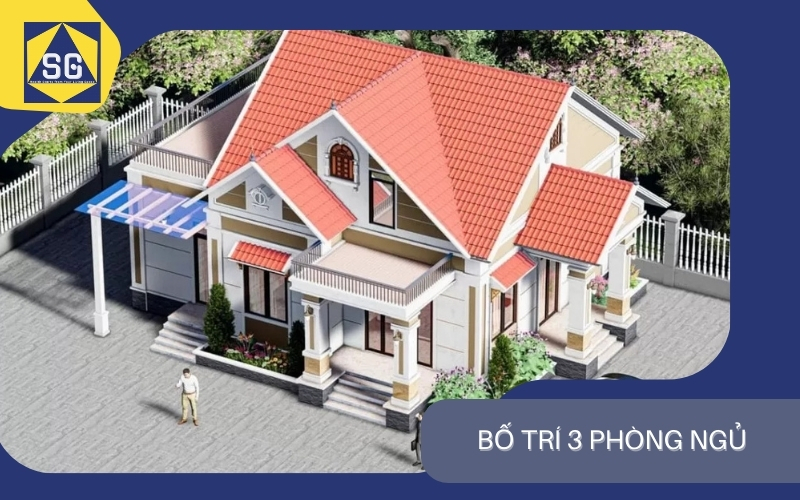Mẫu nhà cấp 4 gác lửng mái thái đẹp