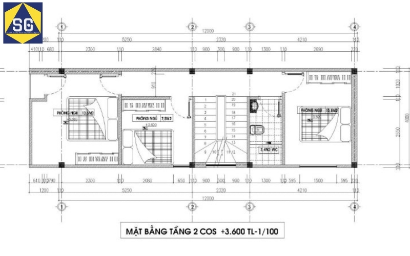 Mẫu nhà ống 2 tầng 4x15m có 3 phòng ngủ Mẫu nhà ống 2 tầng 4x15m có 3 phòng ngủ