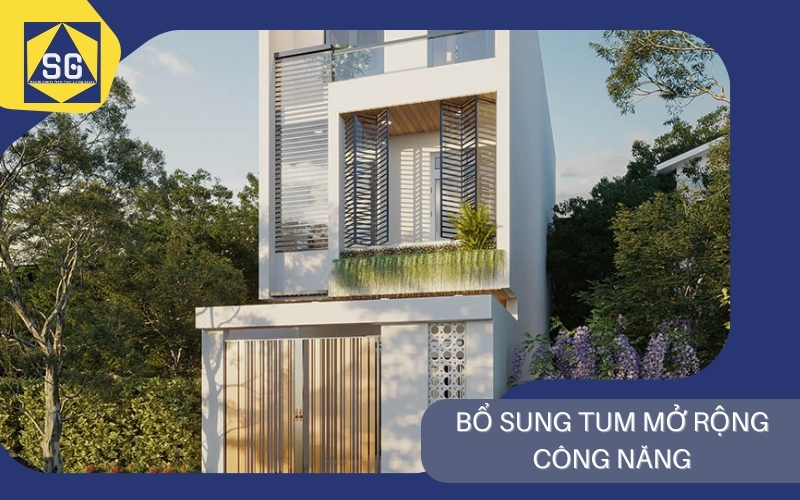 Mẫu nhà ống 2 tầng 4x15m có 3 phòng ngủ Mẫu nhà ống 2 tầng 4x15m có 3 phòng ngủ
