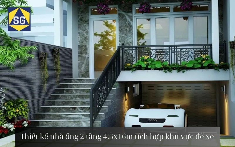 Mẫu thiết kế nhà ống 2 tầng 4.5 x16m Mẫu thiết kế nhà ống 2 tầng 4.5 x16m