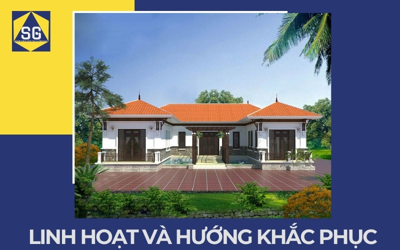 Nhà cấp 4 mái thái hình chữ u