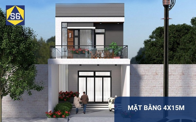 Nhà ống 2 tầng 4 phòng ngủ Nhà ống 2 tầng 4 phòng ngủ
