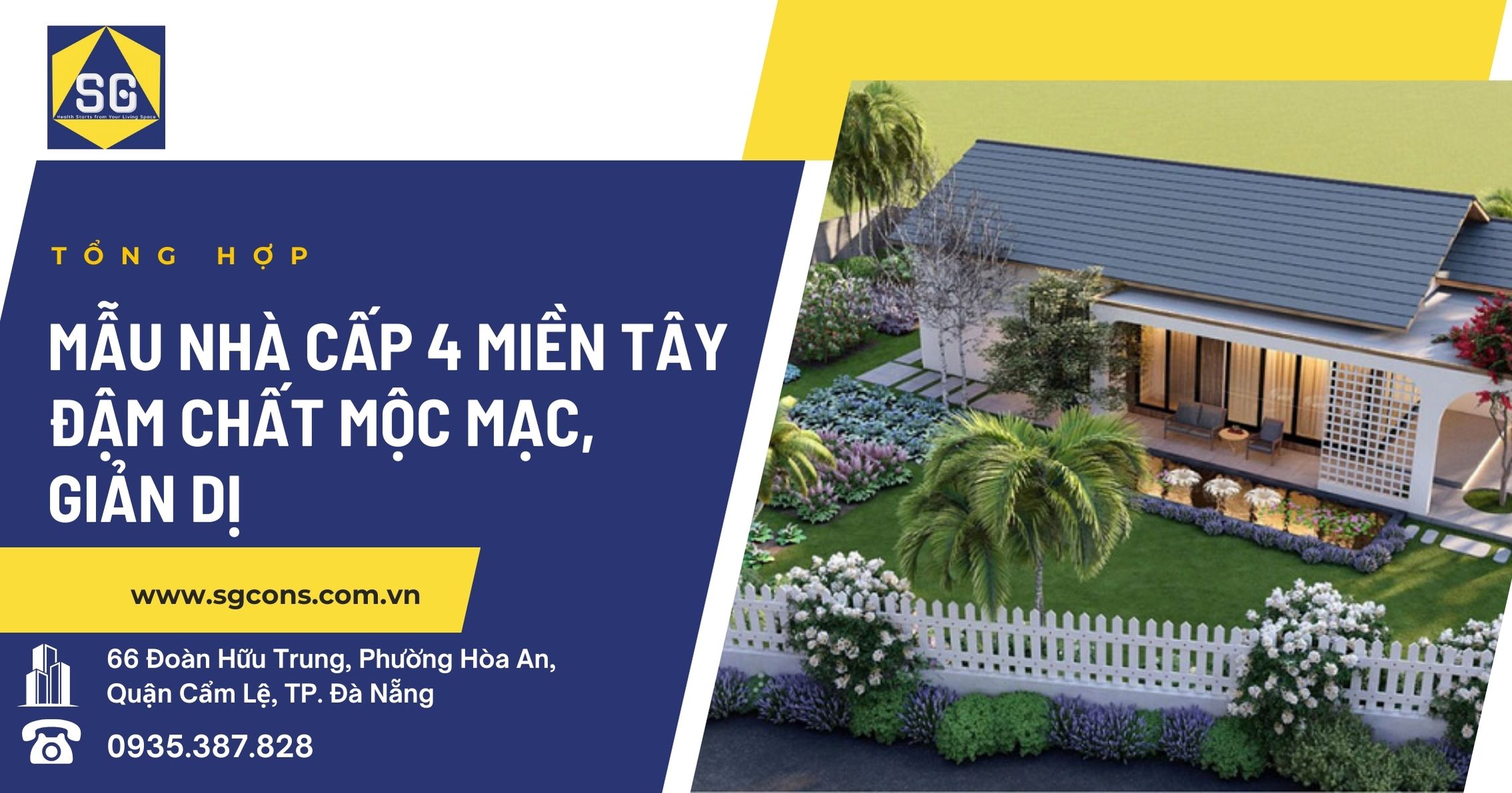 mẫu nhà cấp 4 miền Tây đậm chất mộc mạc, giản dị