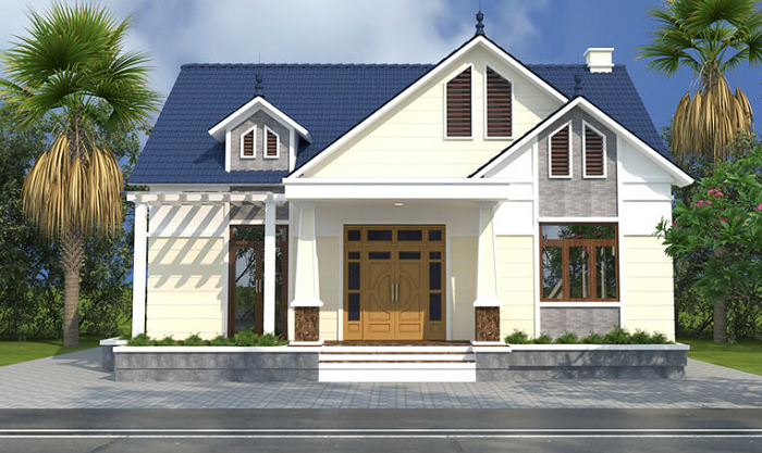Mẫu nhà cấp 4 ba phòng ngủ rộng rãi, tối ưu công năng và không gian sống