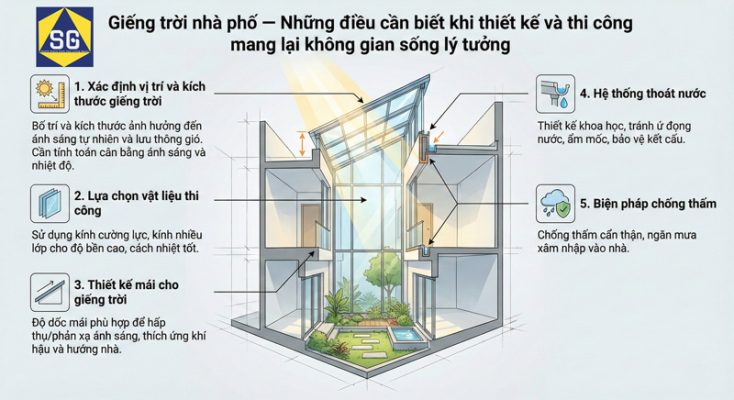 Giếng trời nhà phố đẹp