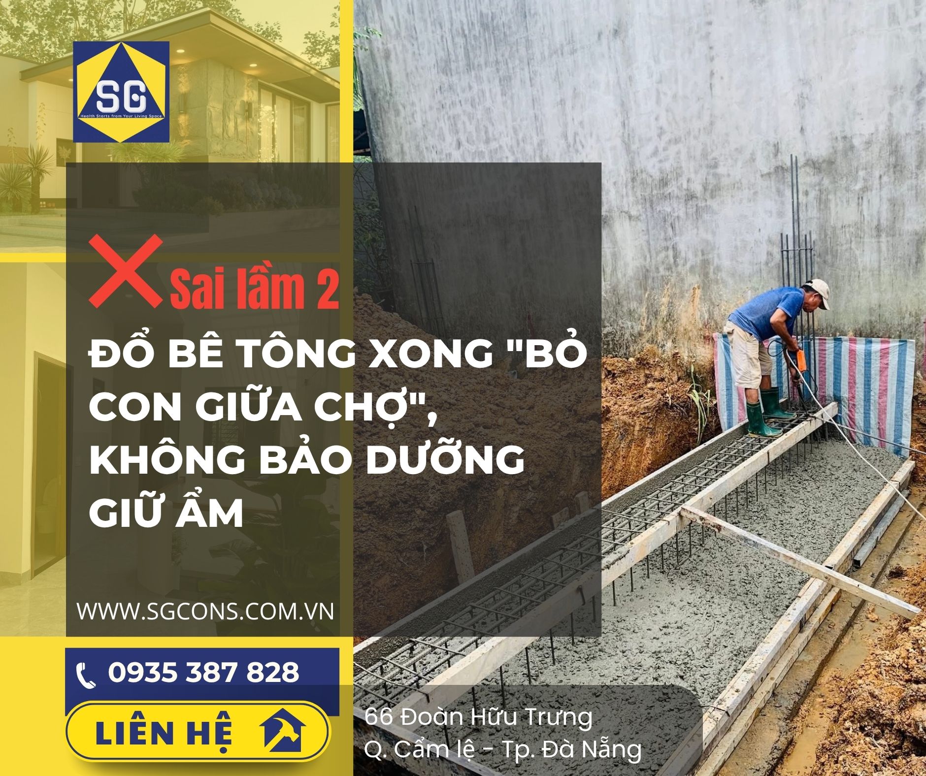 Đổ bê tông xong bỏ con giữa chợ, không bảo dưỡng giữ ẩm